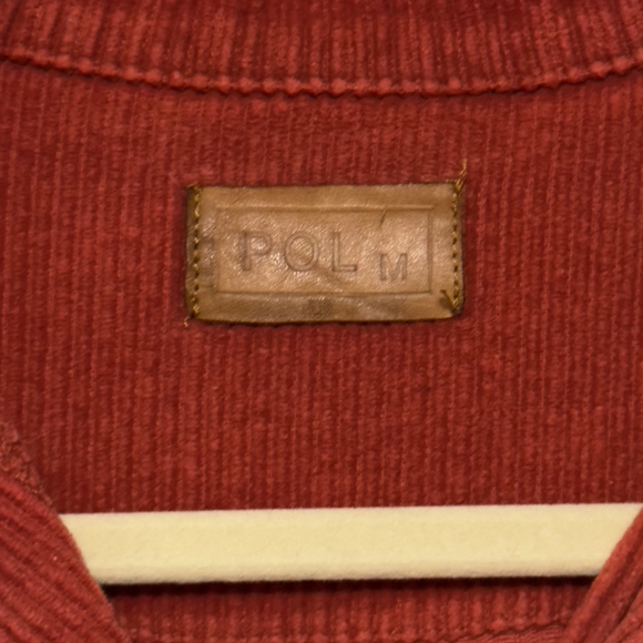 POL Rust Corduroy TRUCKER JACKET Bohemian DISTRESSED Frayed Hem Women's M - Picture 4 of 10